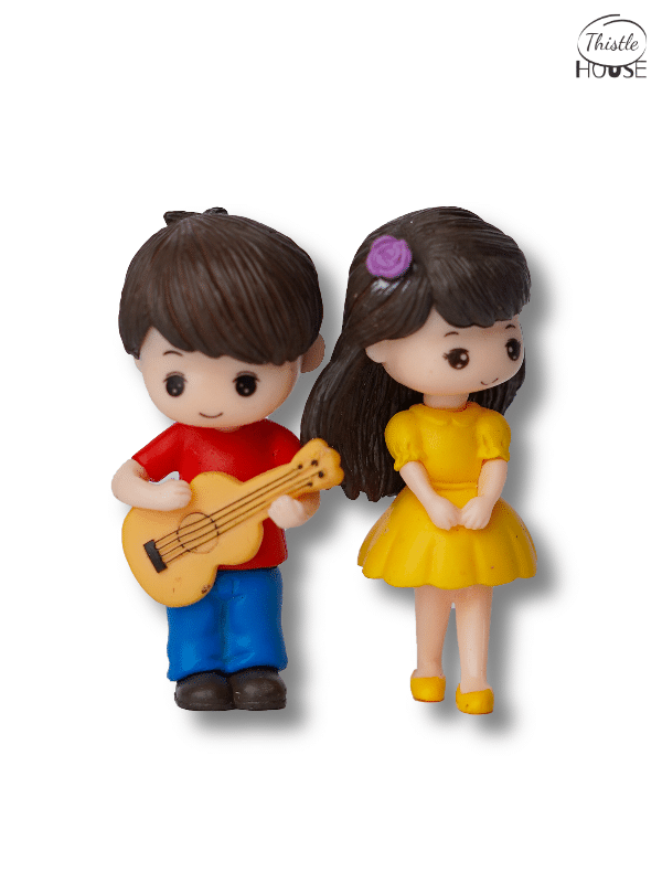 Ethnic Karigari Modern Art Proposal Gifts Handicrafts Showpieces Beautiful Miniature  Couple Figurines for Car Dashboard